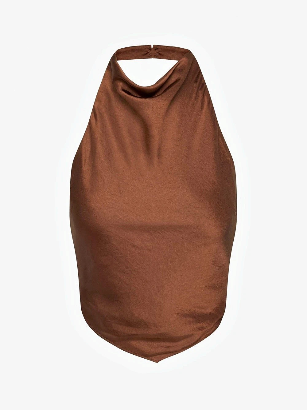 Satin Halter tie-back top